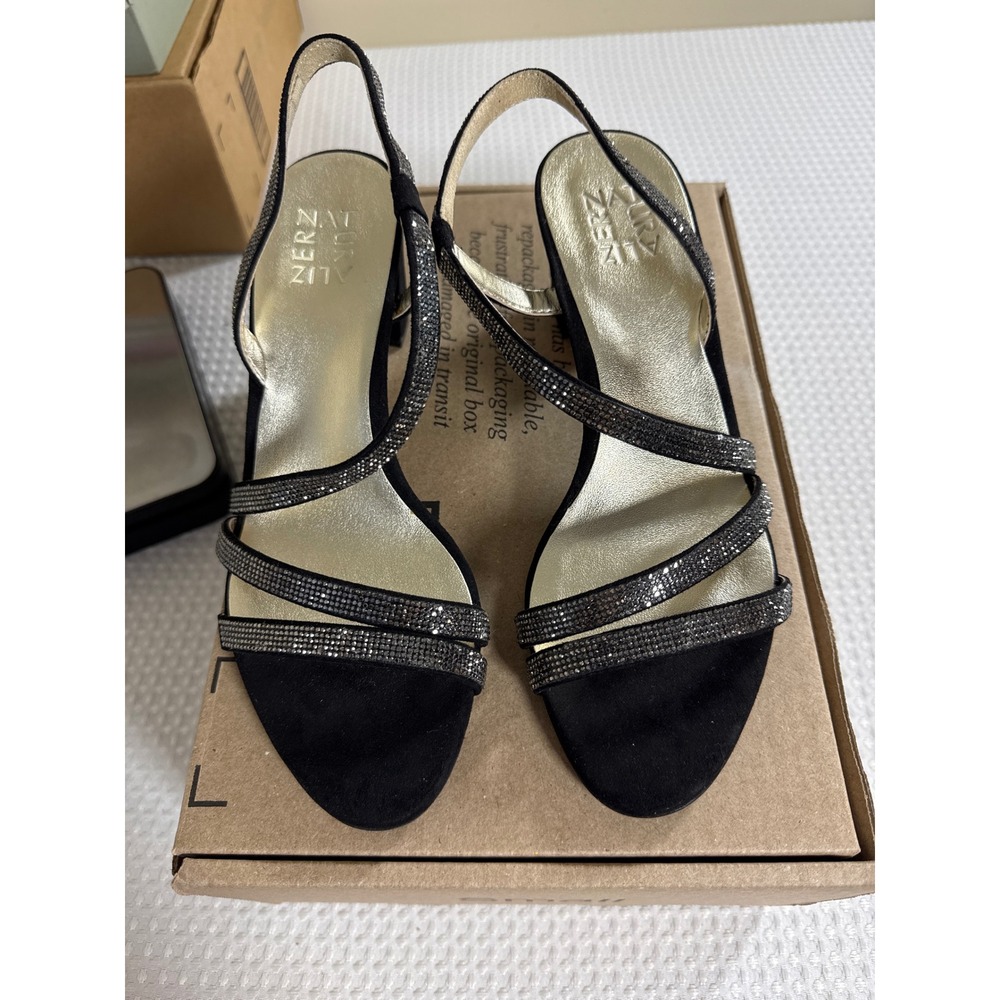 Naturalizer Joy Dress Sandal Women 8.5N Rhinestone Black Evening NWOB